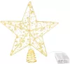 MagicHome, Karácsonyi csillag, műanyag, 10x LED meleg fehér, 25 cm, 2xAA