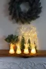 MagicHome, Karácsonyi díszangyal, műanyag, vegyes mintákkal, 1xLED meleg fehér, 6x5x11 cm, 3xLR44, gyűjtő