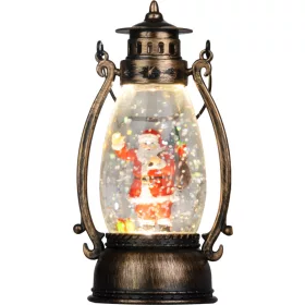   MagicHome, Karácsonyi lámpás Mikulással, műanyag, 1xLED meleg fehér, 8x6.5x14 cm, 3xLR44