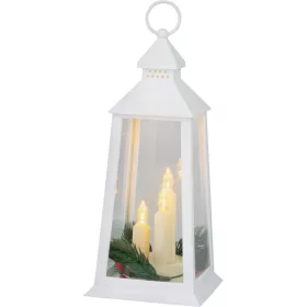   MagicHome, Karácsonyi lámpás, műanyag, fehér, 3xLED sárga, 14x14x35 cm, 3xAAA