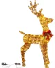MagicHome, Karácsonyi dekoráció, szarvas, fém/zsineg, 230xLED meleg fehér, 1.2 m