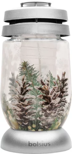 Bolsius mécses, 3D Karácsonyi tobozok, 22,4 cm, sírra, 36 órás