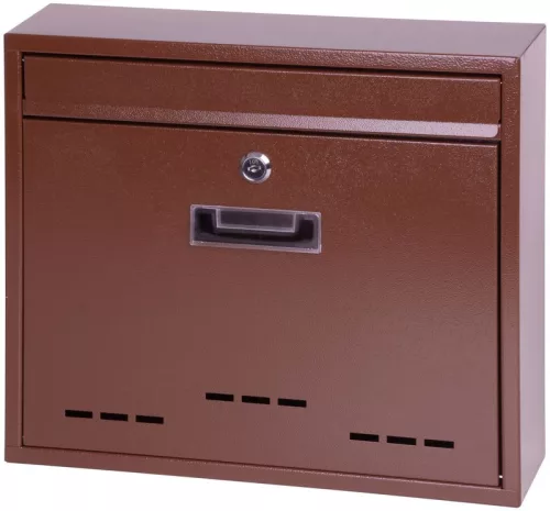 FLATBLOCK postaláda – 31 × 36 × 9 cm, barna, 3 kulccsal