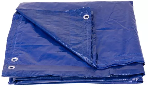 Tarpaulin Poolco 3,6 m, Kerek takaróponyva fűzőlyukakkal, 120 g/m, kék