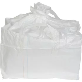   BigBag TSF2, Kerti húzózsinóros zsák 2 füllel, 68x35x46 cm, PP, fehér, lapos aljú, max. 100 kg