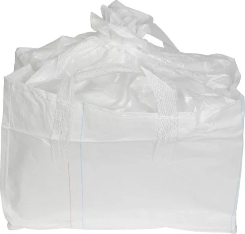 BigBag TSF2, Kerti húzózsinóros zsák 2 füllel, 68x35x46 cm, PP, fehér, lapos aljú, max. 100 kg