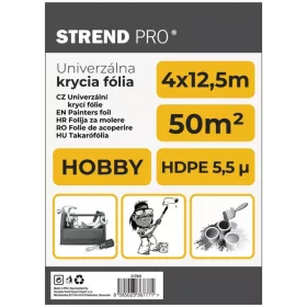   Takarófólia Strend Pro Hobby, festő, 4x12,5 m, 5,5µ, takaró
