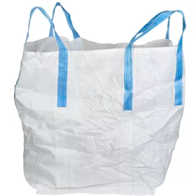   BigBag TOF4, 4 fülű lapos aljú zsák, 90x90x120 cm, PP, max. 1000 kg