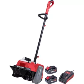   Akkumulátoros hómaró, Worcraft CST-S40LiB ShareSYS, piros/fekete, munkaszélesség: 40 cm, maximális hómélység: 20 cm, maximális kidobás: 6 m, 2 x 20 V Li-Ion, akkumulátor és töltő nélkül