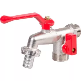 Strend Pro, Dupla kerti csap, 3/4"-3/4"-1/2"