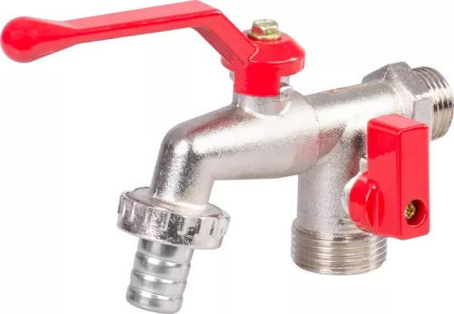 Strend Pro, Dupla kerti csap, 3/4"-3/4"-1/2"