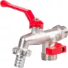 Strend Pro, Dupla kerti csap, 3/4"-3/4"-1/2"