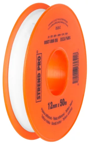 Teflon szalag Strend Pro TTP62, 12 mm, Hossz: 50 m, 0,1 mm, profi, PTFE.100