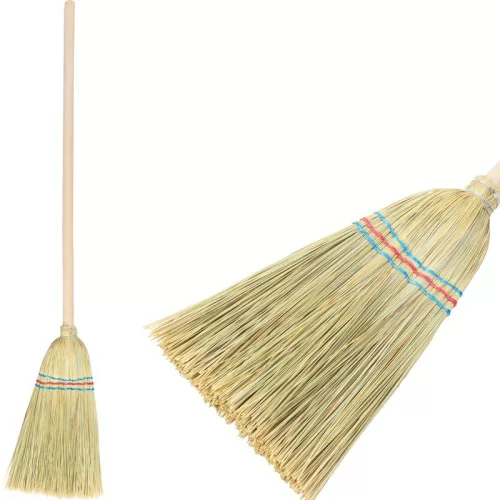 MagicHome cirokseprű szőnyegekhez – közepes, 3 varrásos, 65 cm-es nyél