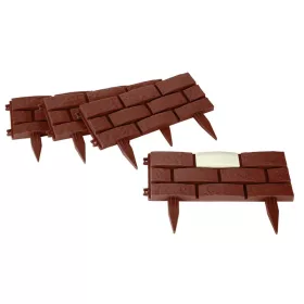   Strend Pro Garden GB004, Napelemes műanyag szegély, 45x29 cm, LED, 4 db, hossza kb. 1,80 m