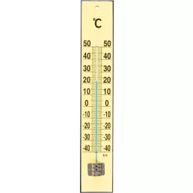   Strend Pro TMM-018 Yellow Flatter, kültéri Hőmérő, 450x80x20 mm, fa