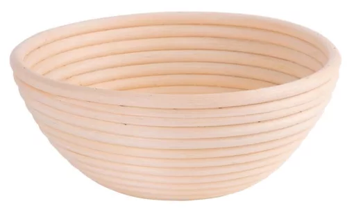 MagicHome rattan kelesztőkosár kenyérhez – kerek, max. 1 kg, 25 × 8 cm