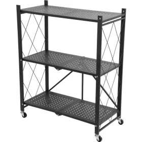   RAW3T, Összecsukható Fém Állvány kerekeken, 3 polcos, 0870x720x340 mm, max. 50 kg/polc