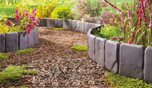 Strend Pro Garden, Kerti szegély, kőutánzat, 10 db