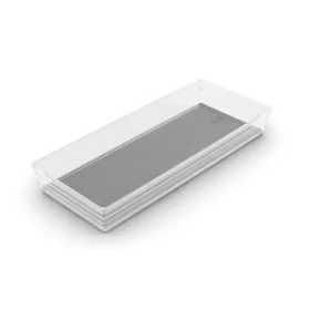   Curver SISTEMO fiókrendszerező – 15 × 37,5 × 5 cm, átlátszó/szürke