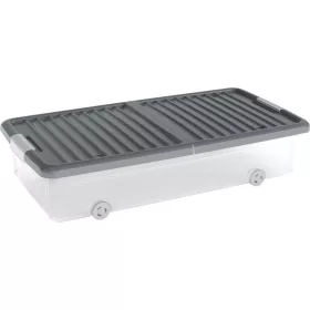   KIS W Box Underbed L, 35 liter, Átlátszó tárolódoboz fedéllel, kerekekkel, 39x79x17 cm