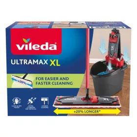   Vileda Ultramax XL komplett felmosókészlet – felmosó + 10 literes vödör csavaróval