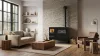 Tűzhely 5020-U AURA M, 9,6kW, jobb, fekete, 825x500x770