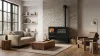 Tűzhely 6020-U AURA L, 9kW, jobb, fekete, 900x560x770mm