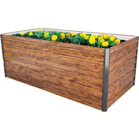   Strend Pro Garden, Fém magaságyás, 200x100x77cm, 3D fa design