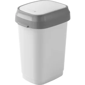   KIS Dual Swing S billenő fedeles szemetes – 10 liter, 25 × 19 × 32 cm, fehér