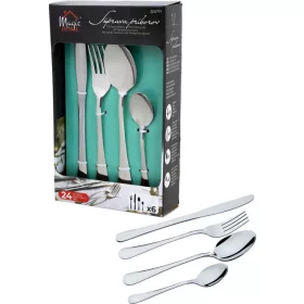   MagicHome rozsdamentes acél evőeszköz készlet – 24 db, 6 személyes
