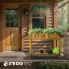Strend Pro Garden, Fa magaságyás alsó polccal, lábakkal, 89x33x76 cm