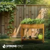 Strend Pro Garden, Fa magaságyás alsó polccal, lábakkal, 89x33x76 cm