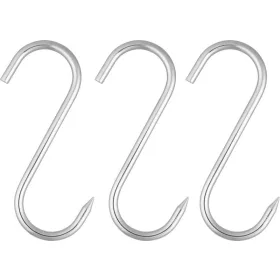   MagicHome rozsdamentes acél húshorog készlet – 3 db, 10 × 7,8 cm, Ø 5 mm