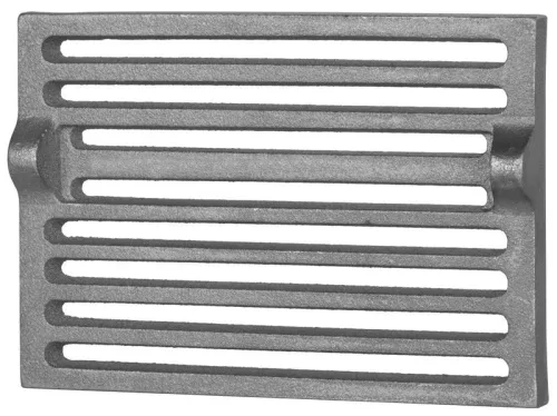 Öntöttvas rács, 250x170x15 mm, fülekkel, tűzhelyhez és kályhához