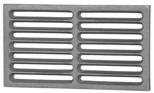 Öntöttvas rács, 280x160x17 mm, híddal, tűzhelyhez és kályhához