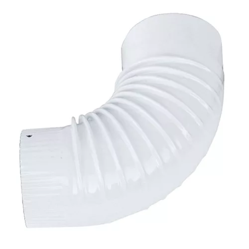 Smalt füstcső könyök, 120 mm, fehér