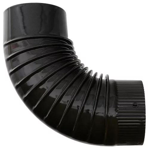 Smalt füstcső könyök, 120 mm, barna