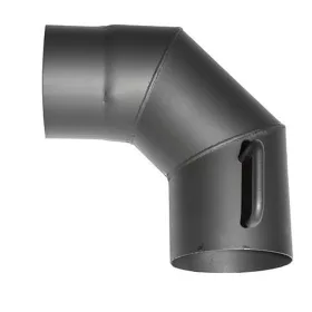 HS.K 090/130/1,5 mm füstcső könyök, pillangószeleppel