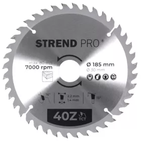   Körfűrészlap Strend Pro TCT, 185x2.2x30/20 mm, 40Z, fához, fűrész, SK lapkák
