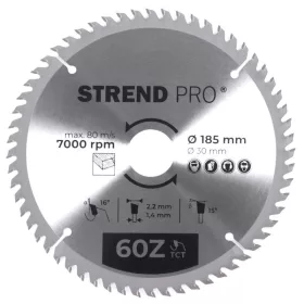  Körfűrészlap Strend Pro TCT, 185x2.2x30/20 mm, 60T, fához, fűrész, SK lapkák