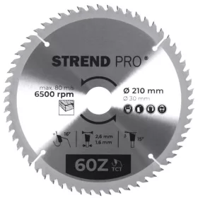   Körfűrészlap Strend Pro TCT, 210x2.6x30/20 mm, 60T, fához, fűrész, SK lapkák