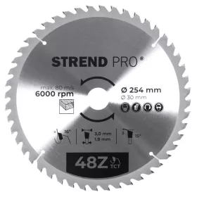   Körfűrészlap Strend Pro TCT, 254x3.0x30/20 mm, 48T, fához, fűrész, SK lapkák