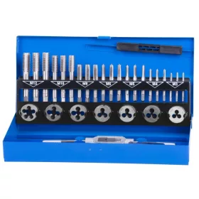   Menetfúró és menetmetsző készlet Strend Pro SX1033, HSS, 33 részes, M3-M12