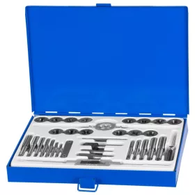   Menetfúró és menetmetsző készlet Strend Pro SX1436, HSS, 33 részes, M3-M12