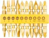 Bit készlet Strend Pro YF40020, 10 részes, L-65 mm, CrV, GoldenFish