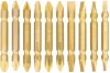 Bit készlet Strend Pro YF40020, 10 részes, L-65 mm, CrV, GoldenFish