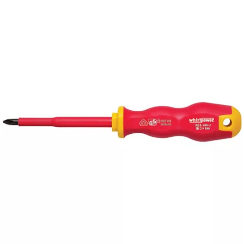 Csavarhúzó Whirlpower 1023, PZ0/60 mm, DIN8764, VDE 1000, villanyszerelő