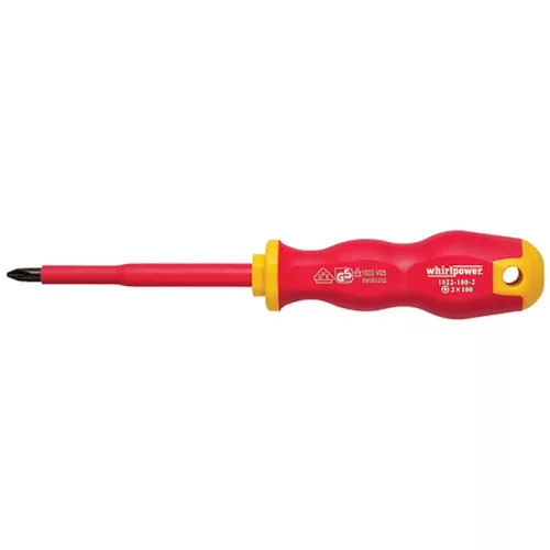 Csavarhúzó Whirlpower 1023, PZ3/150 mm, DIN8764, VDE 1000, villanyszerelő