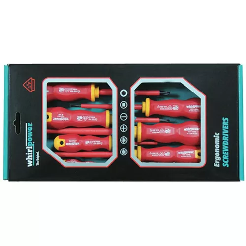 Csavarhúzó készlet Whirlpower 102-105, villanyszerelő, 5 részes, VDE 1000, Ergonomic
